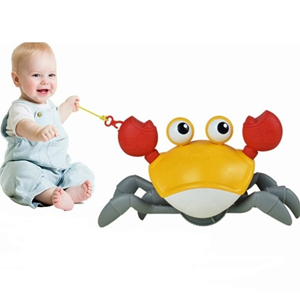 خرچنگ موزیکال شارژی سنسوردار نارنجی electric induction cute crab orange -اسباب بازی